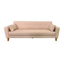 Sofá Living Gianni Pé Trapézio Claro Tecido Acquablock 200cm