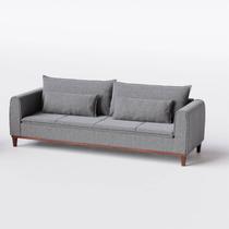 Sofá Living Lisboa 2,30m em Chenille Cinza Médio - Home Mobily Sofá Living Lisboa 2,30m em Chenille Cinza Médio - Home Mobily