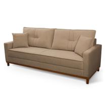 Sofá Living Malibu 2,30m Marrom Bouclê - King House