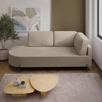 Sofá Living Orgânico 2 Lugares 165cm Base de Ferro Braço Direito Norten Sofá Living Orgânico 2 Lugares 165cm Base de Ferro Braço Direito Norten