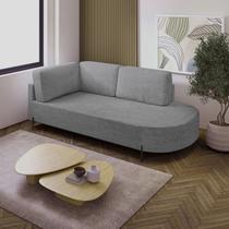Sofá Living Orgânico 2 Lugares 165cm Base de Ferro Braço Esquerdo Norten