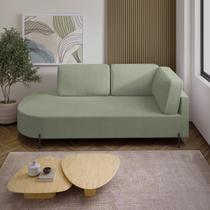 Sofá Living Orgânico 2 Lugares Bouclé Verde Norten 165cm