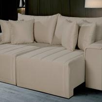 Sofá Living Retrátil com Molas Veneza 2.30 Mts Bege Marfim Sofá Living Retrátil com Molas Veneza 2.30 Mts Bege Marfim
