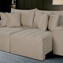 Sofá Living Retrátil com Molas Veneza 2.50 Mts Bege Marfim