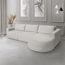 Sofá Living Retrátil e Reclinável Encantus 3 Lugares 292cm Bege