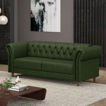 Sofá Living Sala de Estar Stanford Chesterfield 2 Lugares 180cm Pés de Madeira material sintético Manchado G58 - Gran Belo Sofá Living Sala de Estar Stanford Chesterfield 2 Lugares 180cm Pés de Madeira material sintético Manchado G58 - Gran Belo