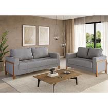 Sofá Living Sarah 150cm com Tecido Linho Claranti