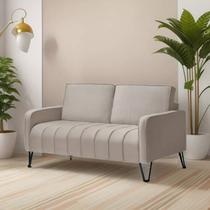 Sofá Living Savana 1,58 C/ Pé De Ferro - Linho Bege