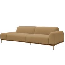 Sofá Living Unne 3 Lugares 210cm Terminal Direito Bouclé Camel - Nexta Casa