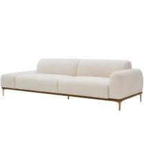 Sofá Living Unne 3 Lugares 210cm Terminal Direito Bouclé Off White - Nexta Casa
