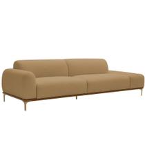 Sofá Living Unne 3 Lugares 210cm Terminal Esquerdo Bouclé Camel - Nexta Casa