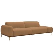 Sofá Living Unne 3 Lugares 210cm Terminal Esquerdo Bouclé Terracota - Nexta Casa
