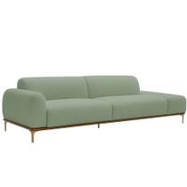 Sofá Living Unne 3 Lugares 210cm Terminal Esquerdo Bouclé Verde Claro - Nexta Casa