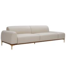 Sofá Living Unne 3 Lugares 210cm Terminal Esquerdo Corano Off White - Nexta Casa