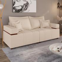 Sofá Living Verona 3 Lugares 2,00m Bege Sofá Living Verona 3 Lugares 2,00m Bege