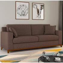 Sofá Living Vintage 3 Lugares 220cm em Linho Slim