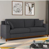 Sofá Living Vintage 3 Lugares 220cm em Linho Slim