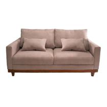 Sofá London Sala/Recepção/Escritório 2,30cm Suede Bege