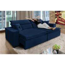 Sofá Londres 2.40m Retrátil e Reclinável Pillow Top