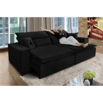 Sofá Londres 2.40m Retrátil e Reclinável Pillow Top