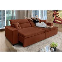 Sofá Londres 2.70m Retrátil e Reclinável Pillow Top