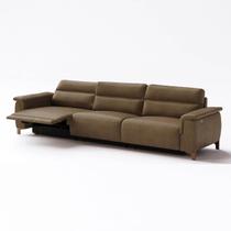 Sofá Los Angeles Reclinável Elétrico 3,80m em Couro Nozes - Home Mobily