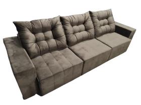 Sofá lottus retrátil e reclinável com 3 metros no tecido veludo e 3 assentos Sofá lottus retrátil e reclinável com 3 metros no tecido veludo e 3 assentos