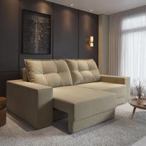 Sofá Luca 4 Lugares Suede 230cm