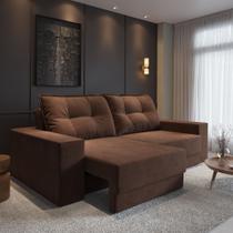 Sofá Luca Retrátil 3 Lugares 2,00m em Suede Sofá Luca Retrátil 3 Lugares 2,00m em Suede