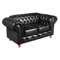 Sofá Luís XV 2 Lugares Namoradeira Chesterfield Vintage material sintético Bella Decor Sofá Luís XV 2 Lugares Namoradeira Chesterfield Vintage material sintético Bella Decor