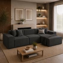 Sofá Luma 3 lugares 2,75m com Chaise CompactAir - Balaqui Sofá Luma 3 lugares 2,75m com Chaise CompactAir - Balaqui