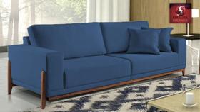 Sofá Lux Linho - Azul 2,20m Sofá Lux Linho - Azul 2,20m
