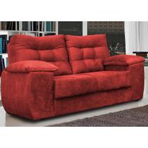 Sofá Luxemburgo 2 Lugares 1,52m Tecido Suede Vermelho Sofá Luxemburgo 2 Lugares 1,52m Tecido Suede Vermelho