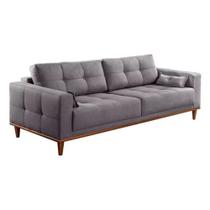 Sofá Luxo Fixo Living Mercúrio 1.80m Linho Cinza