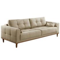 Sofá Luxo Fixo Living Mercúrio 2.00m Linho Bege