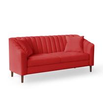 Sofá Madri 180cm Suede Vermelho - Lares Decor