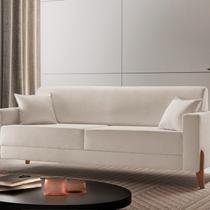 Sofa Madri Living Pes Madeira Boucle para o Lar Sofa Madri Living Pes Madeira Boucle para o Lar