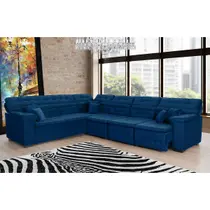 Sofá Magno 2.37x3.77m de Canto, Retrátil e Reclinável