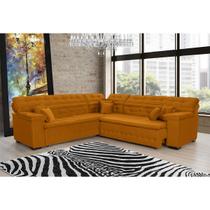 Sofá Magno 2.57x2.57m de Canto, Retrátil e Reclinável