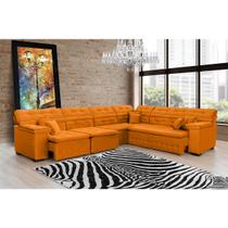 Sofá Magno 3.77x2.37m de Canto, Retrátil e Reclinável