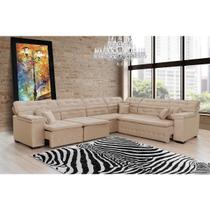 Sofá Magno 3.97x2.37m de Canto, Retrátil e Reclinável