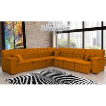 Sofá Magno 3.97x3.77m de Canto, Retrátil e Reclinável