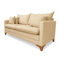 Sofa maguimoveis living xangai 2,00 com 4 almofadas linho bege