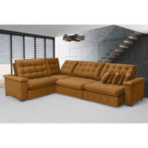 Sofá Manchester 2.63x3.83m de Canto, Retrátil e Reclinável