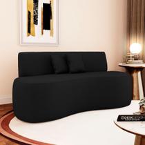 Sofá Manhattan 2 Lugares 150CM Preto material sintético Abmaza Sofá Manhattan 2 Lugares 150CM Preto material sintético Abmaza