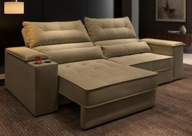 Sofá Manhattan 2,10m L 3 Lugares com Porta Copos Retrátil e Reclinável Sofá Manhattan 2,10m L 3 Lugares com Porta Copos Retrátil e Reclinável