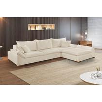 Sofá Martins M-201 Linho Canto Invertido Estofados Martins Linho Creme Sofá Martins M-201 Linho Canto Invertido Estofados Martins Linho Creme