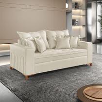 Sofá Martins M-205 Linho 200cm Living Estofados Martins Linho Creme Sofá Martins M-205 Linho 200cm Living Estofados Martins Linho Creme