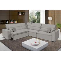 Sofá Milão 2.50x3.75m de Canto, Retrátil e Reclinável - Avelã Sofá Milão 2.50x3.75m de Canto, Retrátil e Reclinável - Avelã