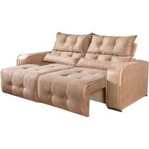 Sofá Minas 2 Lugares Retrátil e Reclinável Tecido Suede 180cm Aifos Cor Bege